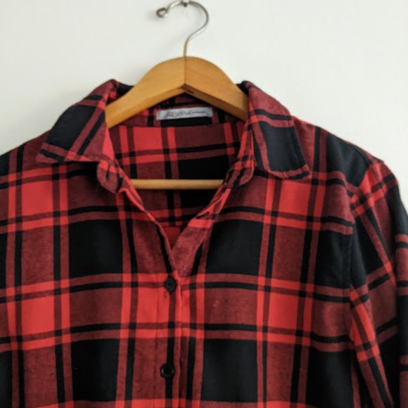 Arianna by Howard's Red and Black Plaid Shirt Size XL - Picture 7 of 10